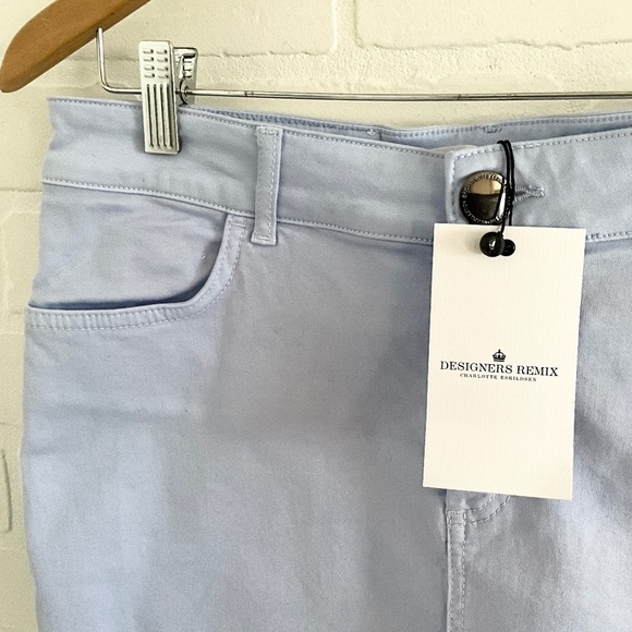 NWT Designers Remix CHARLOTTE ESKILDSEN Mini Pencil Skirt Periwinkle Blue Sz M - Picture 6 of 16
